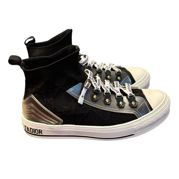 Christian Dior Walk'n'Dior Sneaker Macrocannage Technical Mesh in Black Size 7 1 - Picture 6 of 10